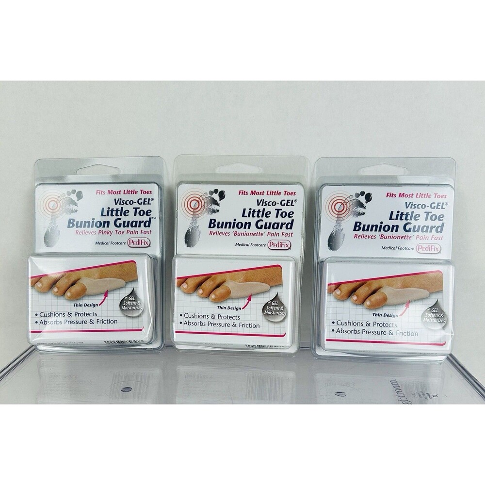 PediFix Visco-Gel Little Toe Bunion Guard Pinky Toe Pain Relief Lot of 3 New